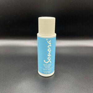 Vintage 70s MCM Sonora Bath and Shower Gelee Aqua Blue 4 Oz Travel Vanity Retro